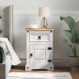 vidaXL Éjjeli asztal Corona Fehér 45 x 35 x 64 cm Tömör fenyőfa