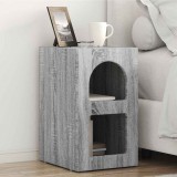 vidaXL Éjjeli asztal ELST Szürke Sonoma 29,5 x 33,5 x 50 cm Szerelt Fa