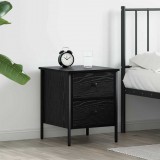 vidaXL Éjjeli szekrény Musta tammi 40 x 42 x 50 cm Műgyantás fa és fém