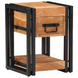 vidaXL Éjjeli szekrények 2 db 30x30x40 cm Tömör akácfa
