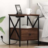 vidaXL Éjjeliszekrény 2 db Barna Tölgy 41,5 x 40,5 x 55 cm Szerelt Fa