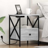 vidaXL Éjjeliszekrény 2 db Szürke Sonoma 41,5 x 40,5 x 55 cm