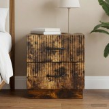 vidaXL Éjjeliszekrény Füstös Tölgy 43 x 34,5 x 44,5 cm Szerelt Fa