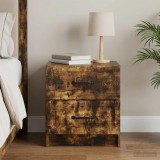 vidaXL Éjjeliszekrény Füstös Tölgy 43 x 34,5 x 44,5 cm Szerelt Fa