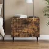 vidaXL Éjjeliszekrény Füstös Tölgy 62 x 34,5 x 47,5 cm Szerelt Fa
