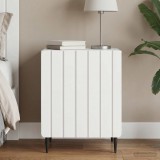 vidaXL Éjjeliszekrény Magasfényű Fehér 43 x 34,5 x 52 cm Szerelt Fa
