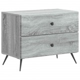 vidaXL Éjjeliszekrény Szürke Sonoma 62 x 34,5 x 47,5 cm Szerelt Fa
