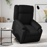 vidaXL Elektromos fekete műbőr felállást segítő dönthető fotel