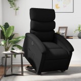 vidaXL Elektromos fekete műbőr felállást segítő dönthető fotel