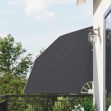 vidaXL Erkély adatvédelmi képernyő 140 x 140 cm Poliészter Fekete