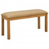 vidaXL Étkező pad 95 x 32 x 45 cm Tömör Tölgyfa Bézs