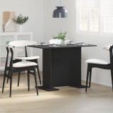 vidaXL Étkezőasztal Fekete 100x60x75 cm Műanyag Fa