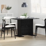 vidaXL Étkezőasztal Fekete Tölgy 110x60x75 cm Mérnöki Fa