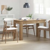 vidaXL Étkezőasztal kézműves tölgy 120x60x76 cm műszaki fa