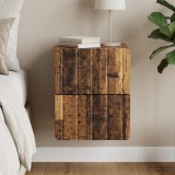 vidaXL Fali éjjeli szekrény Antik Fa 33 x 34,5 x 43 cm Szerelt Fa