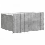 vidaXL Fali éjjeli szekrény Betonszürke 49 x 34,5 x 24 cm Szerelt Fa