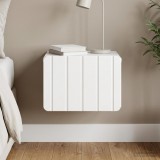 vidaXL Fali éjjeli szekrény fiókkal Magasfényű Fehér 33 x 34,5 x 24 cm