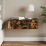 vidaXL Fali oldaltábla 59 x 34,5 x 17 cm Szerelt Fa Füstös Tölgy