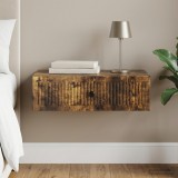 vidaXL Fali oldaltábla Füstös Tölgy 59 x 34,5 x 17 cm Szerelt Fa