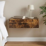 vidaXL Fali oldaltábla Füstös Tölgy 59 x 34,5 x 17 cm Szerelt Fa