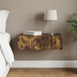 vidaXL Fali oldaltábla Füstös Tölgy 59 x 34,5 x 17 cm Szerelt Fa