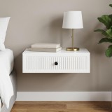 vidaXL Fali oldaltábla Magasfényű Fehér 59 x 34,5 x 17 cm Szerelt Fa