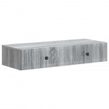 vidaXL Fali oldaltábla Szürke Sonoma 87,5 x 34,5 x 17 cm Szerelt Fa