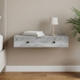 vidaXL Fali oldaltábla Szürke Sonoma 87,5 x 34,5 x 17 cm Szerelt Fa