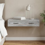 vidaXL Fali oldaltábla Szürke Sonoma 87,5 x 34,5 x 17 cm Szerelt Fa