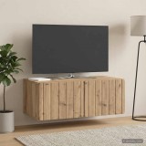 vidaXL Fali TV szekrény 78,5 x 41 x 30 cm Kézműves Tölgy Szerelt Fa