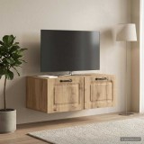 vidaXL Fali TV szekrény 78,5 x 41 x 30 cm Kézműves Tölgy Szerelt Fa