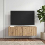 vidaXL Fali TV szekrény 98 x 31 x 30 cm Kézműves Tölgy Szerelt Fa