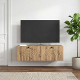 vidaXL Fali TV szekrény 98 x 31 x 30 cm Kézműves Tölgy Szerelt Fa