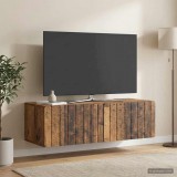 vidaXL Fali TV szekrény 98 x 41 x 30 cm Antik Fa Szerelt Fa