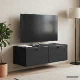 vidaXL Fali TV szekrény 98 x 41 x 30 cm Fekete Szerelt Fa