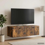 vidaXL Fali TV szekrény 98 x 41 x 30 cm Füstös Tölgy Szerelt Fa