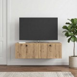 vidaXL Fali TV szekrény 98 x 41 x 30 cm Kézműves Tölgy Szerelt Fa