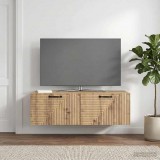 vidaXL Fali TV szekrény 98 x 41 x 30 cm Kézműves Tölgy Szerelt Fa