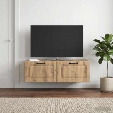 vidaXL Fali TV szekrény 98 x 41 x 30 cm Kézműves Tölgy Szerelt Fa