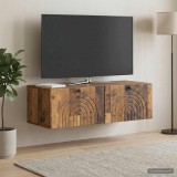 vidaXL Fali TV szekrény Antik Fa 99 x 41 x 30 cm Szerelt Fa