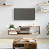 vidaXL FaliTVÁllvány 120x25x28,5cm Szerelt Fa