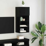 vidaXL Falsítható TV Szekrény 40,5 x 30 x 90 cm Fekete tölgy