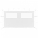 vidaXL Fehér ablakos pavilonfal 4 x 2 m