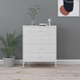 vidaXL Fehér acél fiókos szekrény 80 x 35 x 101,5 cm