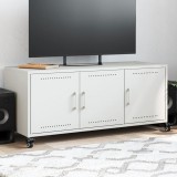 vidaXL Fehér acél TV-szekrény 100,5 x 39 x 43,5 cm