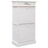 vidaXL Fehér császárfa cipősszekrény 50 x 28 x 98 cm