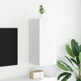vidaXL Fehér falra szerelhető TV-szekrény LED-lámpákkal 30,5x35x70 cm