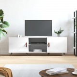 vidaXL Fehér magasfényű szerelt fa TV-szekrény 150x30x50 cm