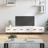 vidaXL Fehér magasfényű szerelt fa TV-szekrény 150x36x30 cm