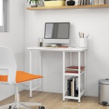 vidaXL Fehér MDF és fém számítógépasztal 80 x 40 x 72 cm